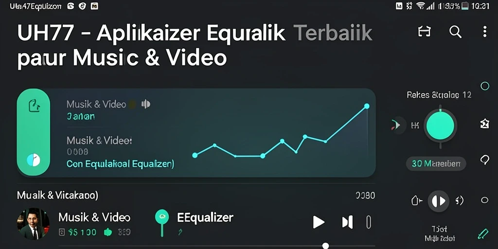 Antarmuka UH77 dengan pengaturan Equalizer yang mudah diakses.