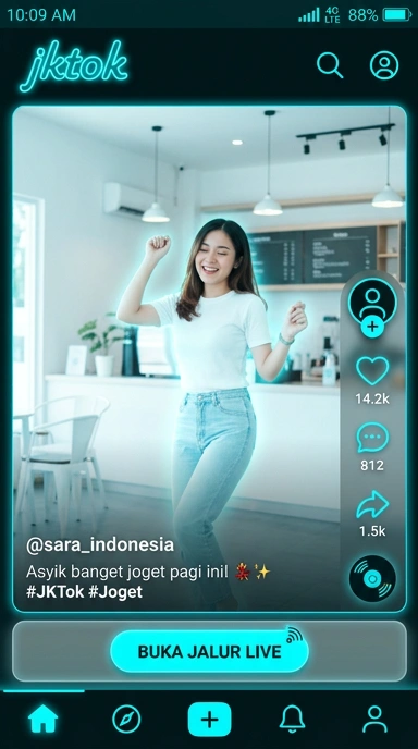 Tampilan link alternatif jktok